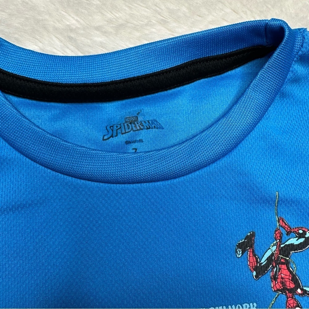 Marvel Spider-Man T-Shirt Blue Size 7 - Picture 7 of 16